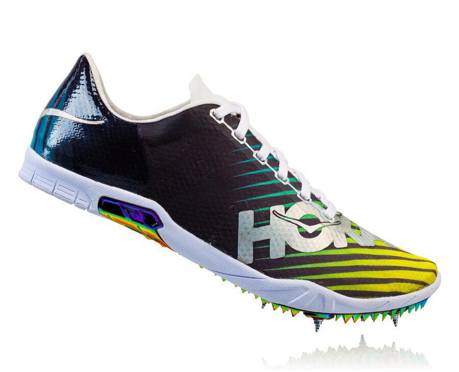 Zapatillas Atletismo Hoka One One Mujer - Speed Evo R - Negras/Blancas - GHY587491